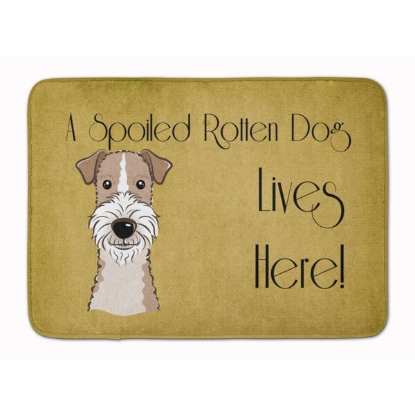 Carolines Treasures Wire Haired Fox Terrier Spoiled Dog Machine Washable Memory Foam Mat BB1495RUG - main